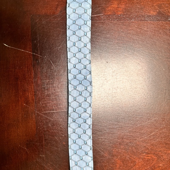 Vintage 1950s Light Blue Eyelet Nylon Day Dress Comfort & Stretch - Picture 13 of 15